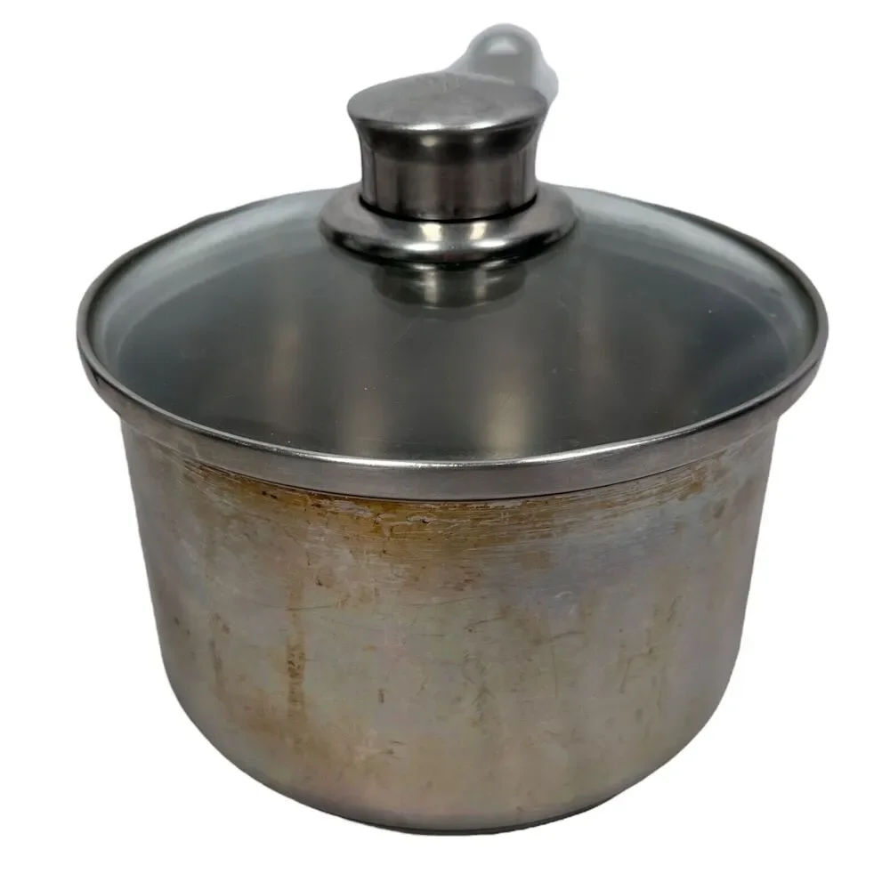 Kuhn Rikon‎ Saucepan with Glass Lid Cooking Pot Pan Switzerland Stainless Steel